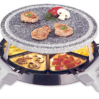Raclette und heißer Stein